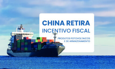 China retira o reembolso do IVA em exportações de material fotovoltaico e baterias